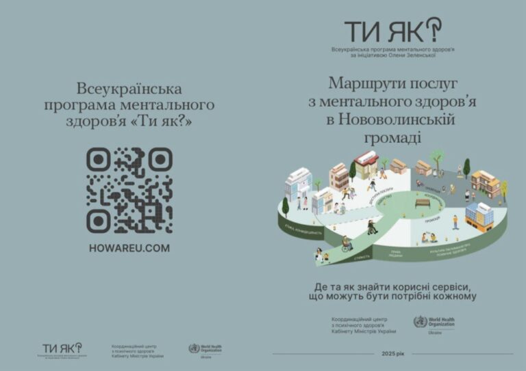 ПОСІБНИК ПРО МАРШРУТИ ПОСЛУГ З МЕНТАЛЬНОГО ЗДОРОВ’Я У НОВОВОЛИНСЬКІЙ ГРОМАДІ